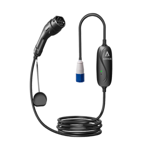 מטען נייד לרכב חשמלי חד פאזי מתכוונן עד 16A - ללא מסך תצוגה