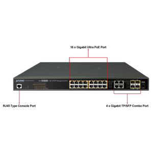 60W Ultra POE Switch GS-4210-16UP4C - ADVICE.CO.IL