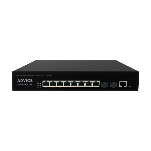 ADV-SWM8P2F(V2) 8 Ports  Gigabit Managed PoE