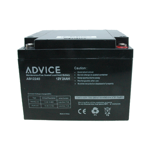 מצברים לאל פסק 12V 24AH - ADVICE.CO.IL