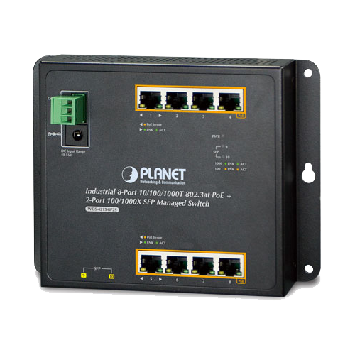 WGS-4215-8P2S מתג POE תעשייתי - ADVICE.CO.IL